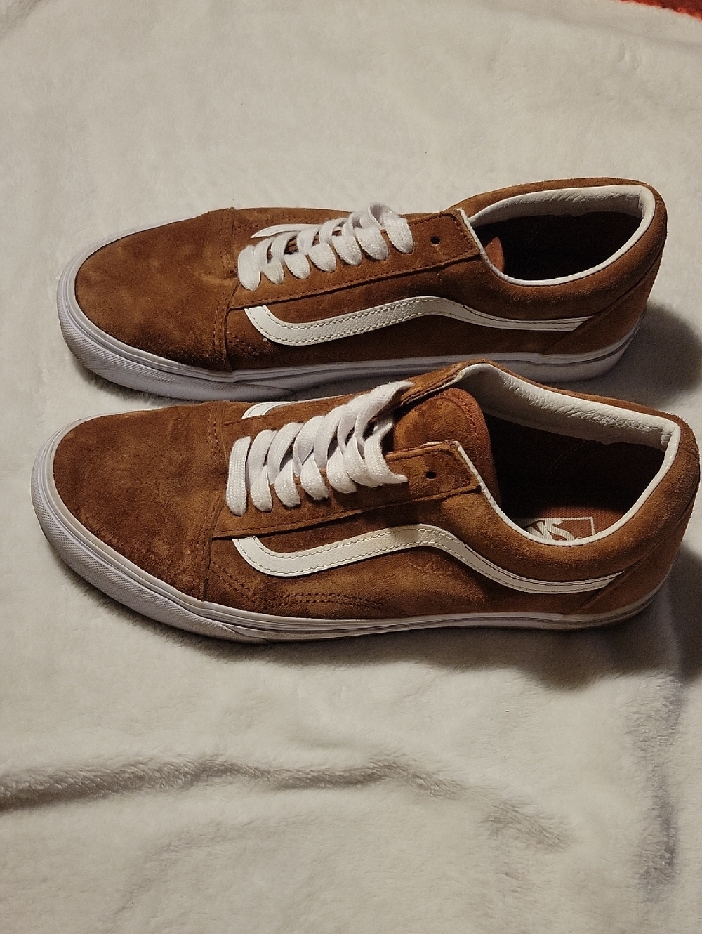 Vans Men’s Old Skool Suede Sneakers - Brown with White Stripe